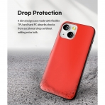 Goospery iPhone 13 Mini Case Card Holder Czdan Klf-Red