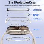 Goton Apple Watch 10 46mm Bumper Su Geirmez Klf-Clear 