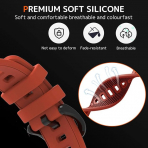 NINKI Galaxy Watch Ultra 47mm Silikon Kay-Red