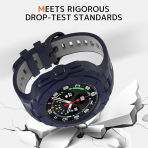 NINKI Galaxy Watch Ultra 47mm Silikon Kay-Blue Gray