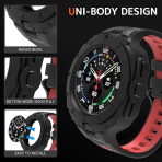 NINKI Galaxy Watch Ultra 47mm Silikon Kay-Black Red