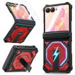 Goton Galaxy Z Flip 8 Standl� Ekran Koruyuculu K�l�f-Red