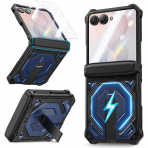 Goton Galaxy Z Flip 8 Standl� Ekran Koruyuculu K�l�f-Blue