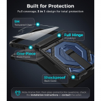 Goton Galaxy Z Flip 8 Standl� Ekran Koruyuculu K�l�f-Blue