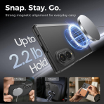 Goton Galaxy Z Fold 8 Geni� Versiyon MagSafe K�l�f-Black