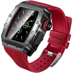 HUALIMEI Apple Watch 6 Silikon Kay (44mm)-Red