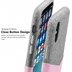 Hanlesi Apple iPhone X Kartlkl Klf-Gray - Pink