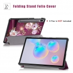 Hocase Samsung Galaxy Tab S6 Klf (10.5 in)-Burgundy Flowers