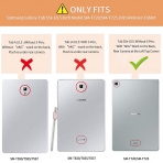 Infiland Galaxy Tab S5e Kalem Blmeli Klf-Red