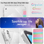 INFILAND Apple iPad A16 Glitter Klf (11/10.9 in)-Rainbow