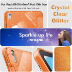 INFILAND Apple iPad A16 Glitter Klf (11/10.9 in)-Orange