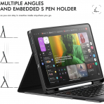 INFILAND Ayrlabilir Klavyeli Galaxy Tab S6 Lite Klf