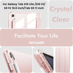 INFILAND Samsung Galaxy Tab S10 Lite Slim Klf-Pink