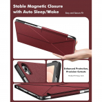 INFILAND Samsung Galaxy Tab S11 Flex Klf-Burgundy