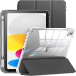 INFILAND Upgrade Serisi iPad 10.Nesil Standl Klf (10.9 in)-Diamond Clear Grey