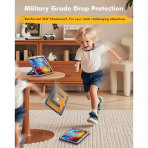 INFILAND iPad A16 Tam Korumal Klf (11 in)-Amber Navy