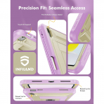 INFILAND iPad A16 Tam Korumal Klf (11 in)-Lilac Cream