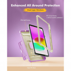 INFILAND iPad A16 Tam Korumal Klf (11 in)-Lilac Cream