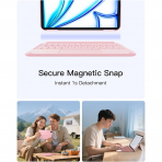Inateck Apple iPad 10.Nesil Uyumlu Klavyeli K�l�f-Light Pink
