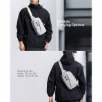Inateck Sling Bag X-Row Seyahat antas -Gray