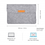 Inateck Ultrabook Netbook Tama antas (15-15.4 in)-Light Gray