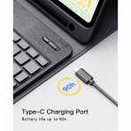 Inateck iPad 10.Nesil Klavyeli Klf (10.9 in)-Black 