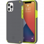 Incipio iPhone 12 Duo Serisi Klf (MIL-STD-810G)-Gray/Volt Green