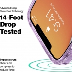Incipio iPhone 12 Grip Serisi Klf (MIL-STD-810G)-Translucent Lilac Purple