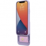  Incipio iPhone 12 Mini Stashback Kart B�lmeli K�l�f (MIL-STD-810G)-Lilac Purple
