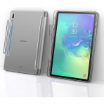 Infiland  Galaxy Tab S6 Kalem Blmeli Klf (10.5 in)-Gray