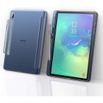 Infiland  Galaxy Tab S6 Kalem Blmeli Klf (10.5 in)-Navy