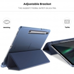 Infiland  Galaxy Tab S6 Kalem Blmeli Klf (10.5 in)-Navy