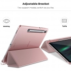Infiland  Galaxy Tab S6 Kalem Blmeli Klf (10.5 in)-Rose Gold