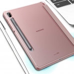 Infiland  Galaxy Tab S6 Kalem Blmeli Klf (10.5 in)-Rose Gold