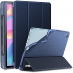 Infiland Galaxy Tab S6 Lite Kalem Blmeli Klf (10.4 in)-Navy