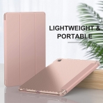 Infiland Galaxy Tab S6 Lite Kalem Blmeli Klf (10.4 in)-Rose Gold