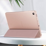 Infiland Galaxy Tab S6 Lite Kalem Blmeli Klf (10.4 in)-Rose Gold