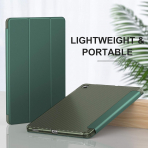 Infiland Galaxy Tab S6 Lite Kalem Blmeli Klf (10.4 in)-Midnight Green