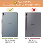 Infiland Galaxy Tab S6 Lite Kalem Blmeli Klf (10.4 in)-Grey