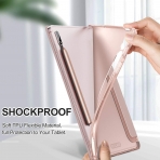 Infiland Galaxy Tab S7 Kalem Blmeli Klf (11 in)-Rose Gold