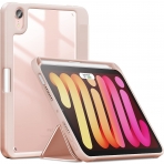 Infiland Kalem Blmeli iPad Mini 6 Klf (8.3 in)-Pink