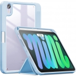 Infiland Kalem Blmeli iPad Mini 6 Klf (8.3 in)-Baby Blue