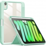 Infiland Kalem Blmeli iPad Mini 6 Klf (8.3 in)-Mint Green