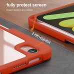 Infiland Kalem Blmeli iPad Mini 6 Klf (8.3 in)-Orange