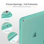 Infiland Apple iPad Kalem Blmeli Klf (9.7 in)-Mint Green