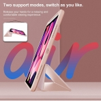 Infiland iPad Air Kalem Blmeli Klf (10.9 in)-Pink