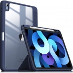 Infiland iPad Air Kalem Blmeli Klf (10.9 in)-Navy