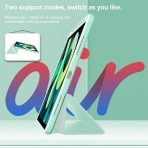 Infiland iPad Air Kalem Blmeli Klf (10.9 in)-Mint Green