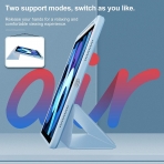 Infiland iPad Air Kalem Blmeli Klf (10.9 in)-Baby Blue