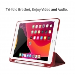 Infiland iPad Kalem B�lmeli K�l�f (10.2 in�)(7.Nesil)-Wine